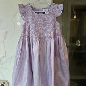 Janie and Jack Special Occasion Silk Lavender Silk Embroidered Dress 5